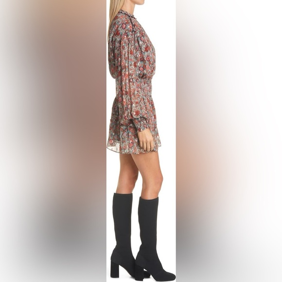 RAMY BROOK Blake Print Long Sleeve Minidress (D8) - Picture 4 of 13